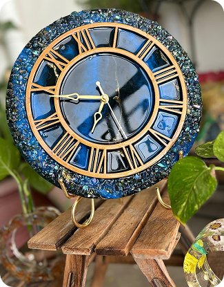 RESIN ART WALL CLOCK