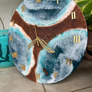 RESIN ART WALL CLOCK