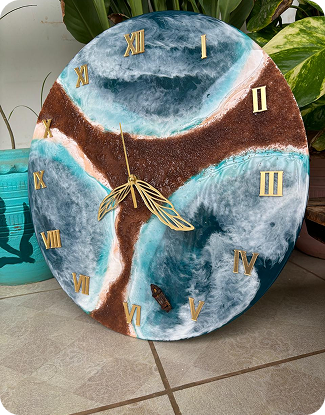 RESIN ART WALL CLOCK
