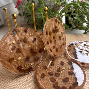 6 Coasters with Holder