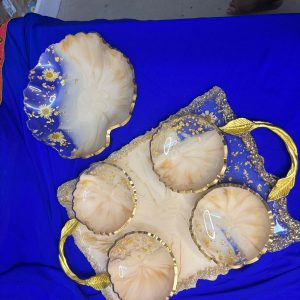 Dining Set with 4 Bowls & Fruit Bowl